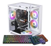 ZER-LON AMD Ryzen 5 5500 jusqu'à 4,2 GHz, RTX 4060 8 Go, RAM DDR4 16 Go, SSD NVME 1 To, WiFi 5.0, 5 ventilateurs RVB