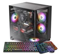 ZER-LON Ordinateur de bureau de jeu, Intel Core I7-7700 jusqu'à 4,2 GHz, RTX 4060 8 Go, 16 Go de RAM DDR4, SSD NVME 1 To, WiFi 5.0, PC de jeu pré-construit avec ventilateur RVB x 5