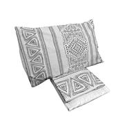 zer0bed, Drap de lit Simple Blanc Noir, Indigo, Parure de lit, Drap Plat, Drap Plat, taie d'oreiller, 100% Pur Coton, Blanc Noir, Chambre à Coucher