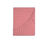Zer0bed, Drap Housse carré et Demi Couleur Unie 100% Coton, Angle Maxi 30 cm, 1 Place et demie, Mauve, 130 x 200 cm