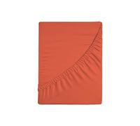 Zer0bed, Drap-Housse pour lit Double, Couleur Unie, 100% Coton, Angle Maxi 30 cm, 2 Places, Corail, 180 x 200 cm