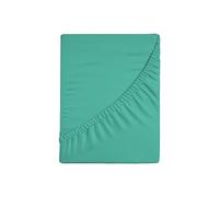 Zer0bed, Drap-Housse pour lit Double, Couleur Unie, 100% Coton, Angle Maxi 30 cm, 2 Places, Vert d'eau, 180 x 200 cm