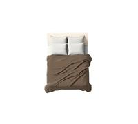 zer0bed, Drap Housse pour lit Double Couleur Unie, 260 x 290, 100% Coton, mûre, Drap Plat, 1 pièce (Drap Dessus Uniquement)