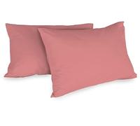 Zer0bed, Paire de taies d'oreiller en Coton, 52 x 80 cm, Mauve, Lot de 2, Couleur Unie, 100% Coton, Coussin de lit, Fermeture à enveloppe