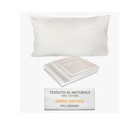 zer0bed, Parure de lit Double Couleur Unie, 100% Coton, sans blanchiment, sans Teinture, Parure de lit, fabriquée en Italie, ec0bed, Frais, Respirant, pour lit Double