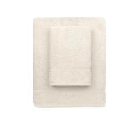 zer0bed, Serviettes de Bain crème Ivoire, Set 2 Serviettes de Bain, Serviette de Visage, Serviette de Bidet, Couleur Unie, crème Ivoire, 100% Coton, Lot de 2 pièces