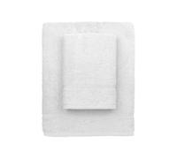 zer0bed, Serviettes de Bain Lilas, 2 Serviettes de Bain, Serviette de Visage, Serviette de Bidet, Couleur Unie, Blanc, 100% Coton, Lot de 2 pièces
