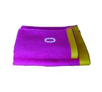 zer0bed Set de Serviettes de Bain, Serviettes de Bain, Visage et Bidet, Serviette de Sport, Piscine ou Plein air, Couleur Unie avec Bord contrasté, 100% Coton, Lot de 2 pièces, Fuxia