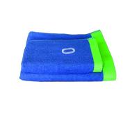 zer0bed Set de Serviettes de Bain, Serviettes de Bain, Visage et Bidet, Serviette de Sport, Piscine ou Salle de Sport, Couleur Unie avec Bord contrasté, 100% Coton, Lot de 2 pièces, Denim