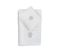 zer0bed Zodiac, Set de Serviettes de Bain Signes du Zodiaque, Set de 2, Serviette Visage, Serviette Invité-Bidet, 100% Coton, Couleur Unie avec Broderie, Cancer