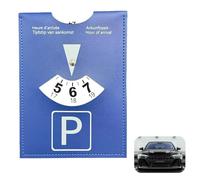 Zerabidpro Disque de stationnement pour Zone Bleue européen en Cuir synthétique Soft-Touch, 11 x 15 cm - Disque Horaire Luxe Multilingue pour Voiture, Moto, Scooter, Camping-Car et Quad