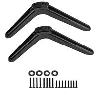 Zerabidpro Universal TV Base Pedestal Legs, Pied Television Support De Bureau avec Vis, Pieds en ABS avec Vis, Compatible avec Trous de Montage de 17mm à 20mm, Facile à Installer