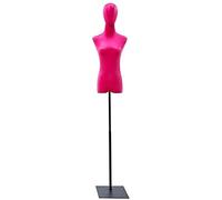 ZERAPH Mannequin TAILERS DROMMORM Femme Femme Mannequin TAILLANS Corps Dummy, Forme Roble ALIGABLE avec tête et Base, pour Les vêtements pour Femmes Display Stand Dushform Mannequin (Base carrée)