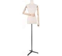 ZERAPH Mannequin TAILLERS DROMMORM Femmes Femmes Femmes MANDEMENTS MANDEMENTS Étudiants de Mode Buste d'affichage Mannequin avec Bras en Bois réglable pour Le Support de Bijoux de vêtements (A)
