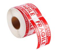 Zerbrechliche Aufkleber, Vorsicht zerbrechlich, Warnaufkleber für zerbrechliche Waren, 500 Etiketten werden verwendet, um die Verpackung zu schützen, "HANDLE with CARE FRAGILE THANK YOU"（5 x 9cm）