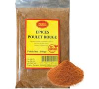 ZERDA Épices Poulet Rouge, Mélange d'Épices Naturel, Paprika Cumin Coriandre Poivre Curry Laurier Thym, 100g