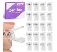 ZeriLion Command Lot de 50 clips muraux autocollants pour tapisserie, photos, affiches - Transparent