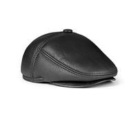 Zerimar Casquette en Cuir pour Homme Peaky Blinders Style Béret Gatsby Cap Couleur Noir Taille M