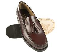 Zerimar Chaussures en Cuir pour Hommes | Chaussures en Cuir Castellano | Mocassin Masque Homme | Mocassins à Pampilles pour Hommes | Fabriqué en Espagne | Couleur: Bordeaux Taille 42