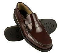 Zerimar Mocassins à Masque Castillan Hommes | Chaussures Grande Taille pour Hommes | Couleur Bourdeaux Taille 47