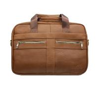 Zerimar Porte-documents en cuir pour homme - Sacoche de direction en cuir de vachette véritable, élégante et professionnelle, 40 x 28 x 6,5 cm Cuir
