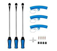 ZERINT 14,5 Pouces Outil Levier Démonte Pneu Manuel, 15 Pcs Outil de Remplacement de Pneu de Vélo pour Moto Dirt Bike Lawn Tractor