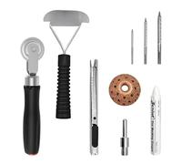 ZERINT Kit d'outils de réparation de pneus comprenant des roues de tamponnage, des broches de perçage, un couteau et des crayons d'utilité, un rouleau de patch de pneus avec une coupe à raser