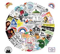 Zernblend Lot de 50 autocollants amusants pour adultes Snarky Meme Pack, autocollants Book, autocollants pour Kindle, autocollants esthétiques, autocollants d'anime, accessoires de lecture,