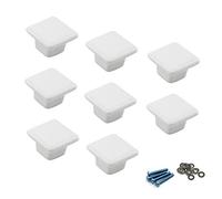 Zerniple Lot de 8 poignées de porte en céramique blanche pour chambre d'enfant