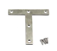 Zernnis (6 pièces) 120x120mm Angle Connecteur équerre (épaisseur 2mm) en acier inoxydable avec vis