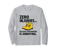 Zéro blessure, utilisez Votre EPI | Cadeau de Campagne de Sensibilisation à la sécurité Manche Longue