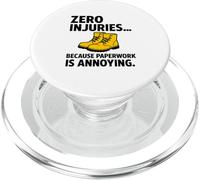 Zéro blessure, utilisez Votre EPI | Cadeau de Campagne de Sensibilisation à la sécurité PopSockets PopGrip pour MagSafe