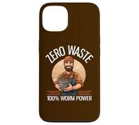 Zéro déchet, 100% Worm Power Funny Worm Farming Coque pour iPhone 13