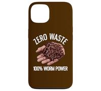 Zéro déchet, 100% Worm Power Funny Worm Farming Coque pour iPhone 13