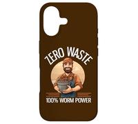 Zéro déchet, 100% Worm Power Funny Worm Farming Coque pour iPhone 17