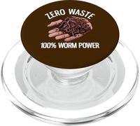 Zéro déchet, 100% Worm Power Funny Worm Farming PopSockets PopGrip pour MagSafe