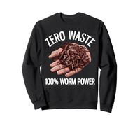 Zéro déchet, 100% Worm Power Funny Worm Farming Sweatshirt