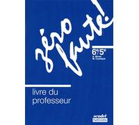 Zero Faute ! 6eme Et 5eme - Livre Du Professeur