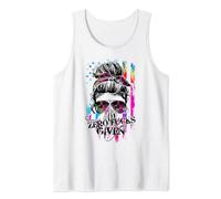 Zero Fucks Given Skull Femme Drapeau Squelette Arc-en-ciel Débardeur