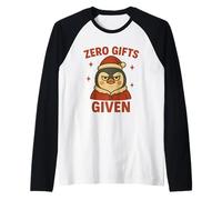 Zero Gifts Given - Manchot de Noël Drôle et Sarcastique Manche Raglan