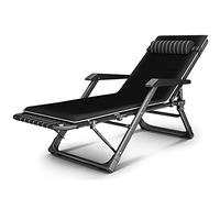 Zero Gravity Pliant Flacing Lounge inclinable Chaise salon de patio inclinable extérieur avec coussin réglable pour la piscine pour pelouse plage en acier intérieur (couleur: D + coussin) FANDIAO