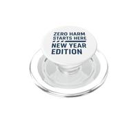 Zero Harm Commence Ici - Édition Nouvel an | Sensibilisation à la sécurité PopSockets PopGrip pour MagSafe