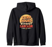 Zéro Heure sans Sarcasme, Dicton Amusant, Style rétro Sweat à Capuche