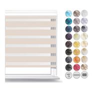 Zero Home - Store Jour Nuit, sans Percage, Protection de Privée, sur Mesure, Facile à Installer avec Clips pour Fenêtre ou Porte, 90x220cm - Beige