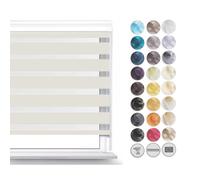 Zero Home - Store Jour Nuit, sans Percage, Protection de Privée, sur Mesure, Facile à Installer avec Clips pour Fenêtre ou Porte, 90x220cm - Ecru