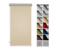 Zero Home - Store Thermique à Enroulement sans Percage, Réflexion Maximale de Lumière, Economie d'énergie, Fabriqué dans L'ue, Occultant 55x220 cm Beige