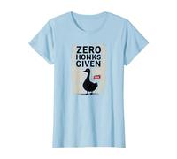 Zero Honks Given Serious Goose Sassy Attitude Humour T-Shirt, Femme, Bleu Céleste, XXL
