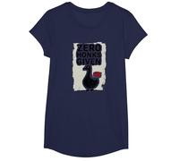 Zero Honks Given Serious Goose Sassy Attitude Humour T-Shirt, Fille, Bleu Marine, XS
