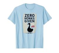 Zero Honks Given Serious Goose Sassy Attitude Humour T-Shirt, Homme, Bleu Céleste, XXL