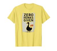 Zero Honks Given Serious Goose Sassy Attitude Humour T-Shirt, Homme, Citron, XXL